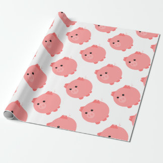 Niedliches Chubby Schwein Geschenkpapier