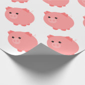 Niedliches Chubby Schwein Geschenkpapier (Ecke)