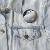 Niedliches Chubby White Sleeping Puppy Doppy Slumb Button (Beispiel)