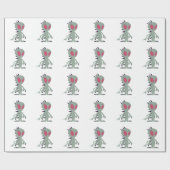 Niedliches Chupacabra Geschenkpapier (Flach)