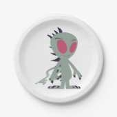 Niedliches Chupacabra Pappteller (Vorderseite)