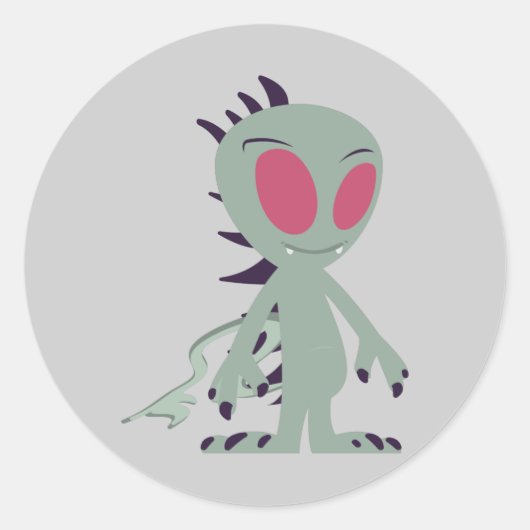 Niedliches Chupacabra Runder Aufkleber (Vorderseite)