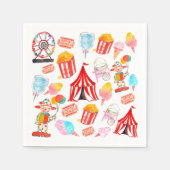 Niedliches Circus Festival Kinder Party Serviette (Vorderseite)