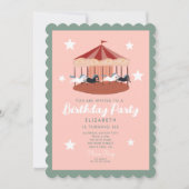 Niedliches Circus Karneval Geburtstag Einladung (Vorderseite)