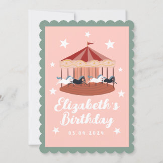 Niedliches Circus Karneval Geburtstag Einladung