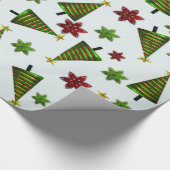 Niedliches Classic Santa Whimsey WRAPPING PAPIER Geschenkpapier (Ecke)
