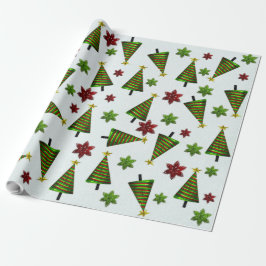 Niedliches Classic Santa Whimsey WRAPPING PAPIER Geschenkpapier