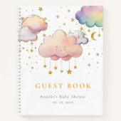 Niedliches Cloud Star Baby Girl Showbook Notizblock (Vorderseite)