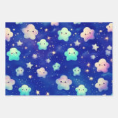 Niedliches Cloud Wrapping Paper Geschenkpapier Set (Vorderseite 3)