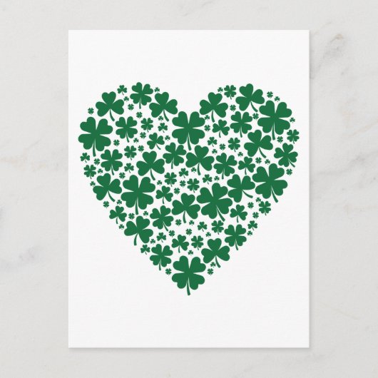 Niedliches Clover Kleeblatt Herts St. Patrick's Da Postkarte (Vorderseite)