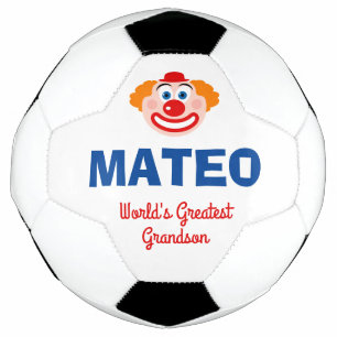 Niedliches Clowgesicht personalisierter Fußball fü