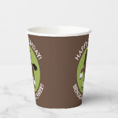 Niedliches Clydesdale Pferd personalisierter Gebur Pappbecher (Links)