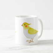 Niedliches Cockatiel-Geschenk Gelbweiße Budgie Par Kaffeetasse (VorderseiteRechts)