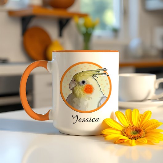 Niedliches Cockatiel Pet Bird Fun Modernes Papagep Tasse