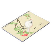 Niedliches Cockatoo Vintag Pink Camellier-Notebook Notizblock (Linke Seite)