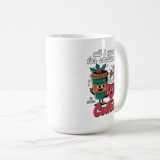 Niedliches Coffee-Cup-Design mit Weihnachts-Sprich Kaffeetasse (VorderseiteRechts)