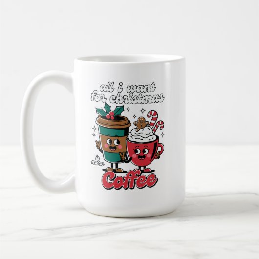 Niedliches Coffee-Cup-Design mit Weihnachts-Sprich Kaffeetasse (Links)