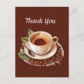 Niedliches Coffee Shop Vielen Dank oder Verkäufer Postkarte (Vorderseite)