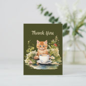 Niedliches Coffee Shop Vielen Dank oder Verkäufer Postkarte (Stehend Vorderseite)