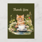 Niedliches Coffee Shop Vielen Dank oder Verkäufer Postkarte (Vorderseite)