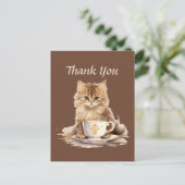 Niedliches Coffee Shop Vielen Dank oder Verkäufer Postkarte (Stehend Vorderseite)