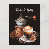 Niedliches Coffee Shop Vielen Dank oder Verkäufer Postkarte (Vorderseite)