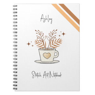 Niedliches Coffee Sketch Art Notebook Notizblock