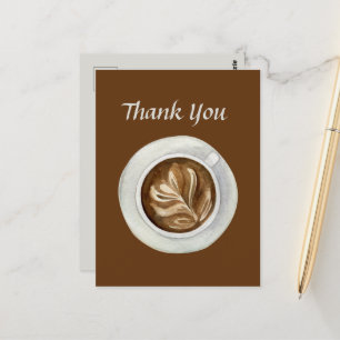 niedliches Coffeeshop oder Verkäufer danken Postkarte
