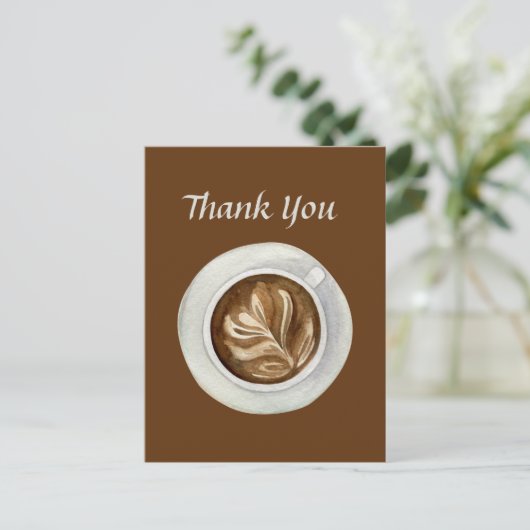 niedliches Coffeeshop oder Verkäufer danken Postkarte (Stehend Vorderseite)