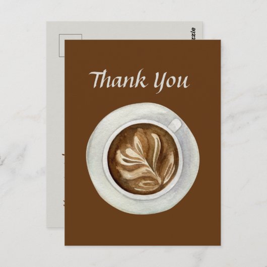 niedliches Coffeeshop oder Verkäufer danken Postkarte (Vorne/Hinten)