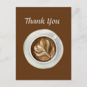 niedliches Coffeeshop oder Verkäufer danken Postkarte (Vorderseite)