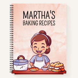 Niedliches Comic Cartoon Aquarell personalisiert B Notizblock