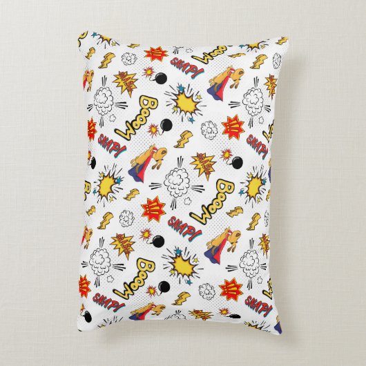Niedliches Comic Muster Dekokissen (Rückseite(Vertikal))