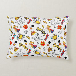 Niedliches Comic Muster Dekokissen