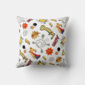 Niedliches Comic Muster Kissen (Rückseite)