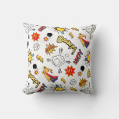 Niedliches Comic Muster Kissen (Vorderseite)