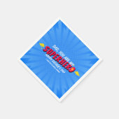 Niedliches Comic Superhero Fathers Day Napkins Serviette (Ecke)