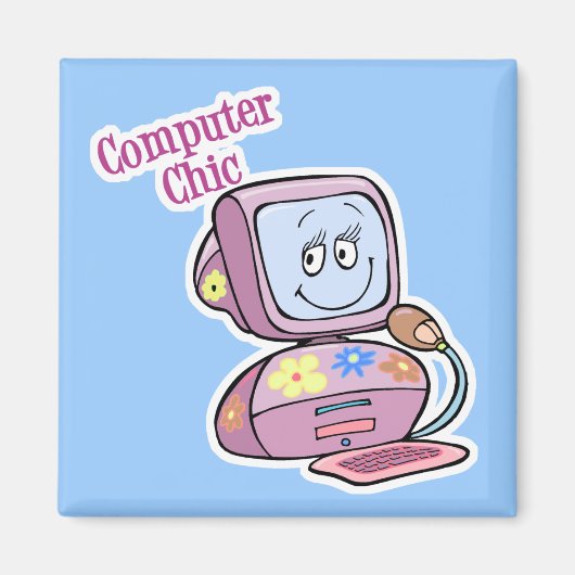 Niedliches Computerdesign Magnet (Vorne)