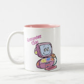 Niedliches Computerdesign Zweifarbige Tasse (Links)