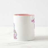 Niedliches Computerdesign Zweifarbige Tasse (Mittel)