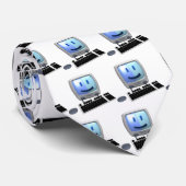 Niedliches Computergesicht Krawatte (Gerollt)