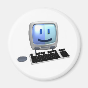 Niedliches Computergesicht Magnet