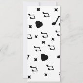 Niedliches Concert Music Ticket Style Party Einladung (Rückseite)