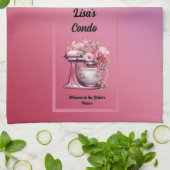 Niedliches Condo Willkommen im Bäcker's Palace Ros Geschirrtuch (Gefaltet)