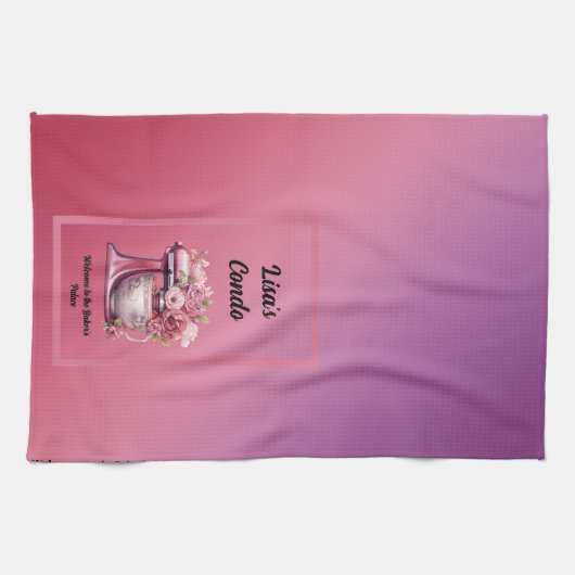 Niedliches Condo Willkommen im Bäcker's Palace Ros Geschirrtuch (Horizontal)