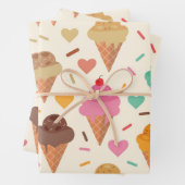 Niedliches Cone-Muster Geschenkpapier Set (Beispiel)