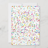 Niedliches Confetti Foto 1. Geburtstag Einladung (Rückseite)