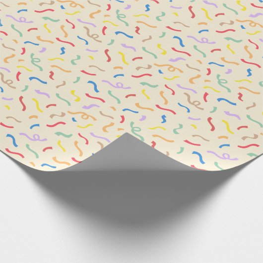 Niedliches Confetti-Muster Geschenkpapier (Ecke)