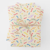 Niedliches Confetti-Muster Geschenkpapier Set (Beispiel)
