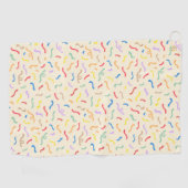 Niedliches Confetti-Muster Golfhandtuch (Horizontal)